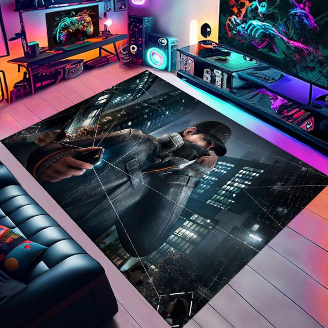 Cyberpunk Rug , Game Rug , Gaming Room Rug , Lıvıng Room Rug , Area Rug ...