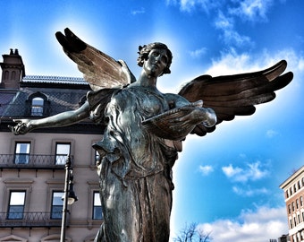 The Angel of the Waters (Boston Public Garden) - Fine Art Canvas Print