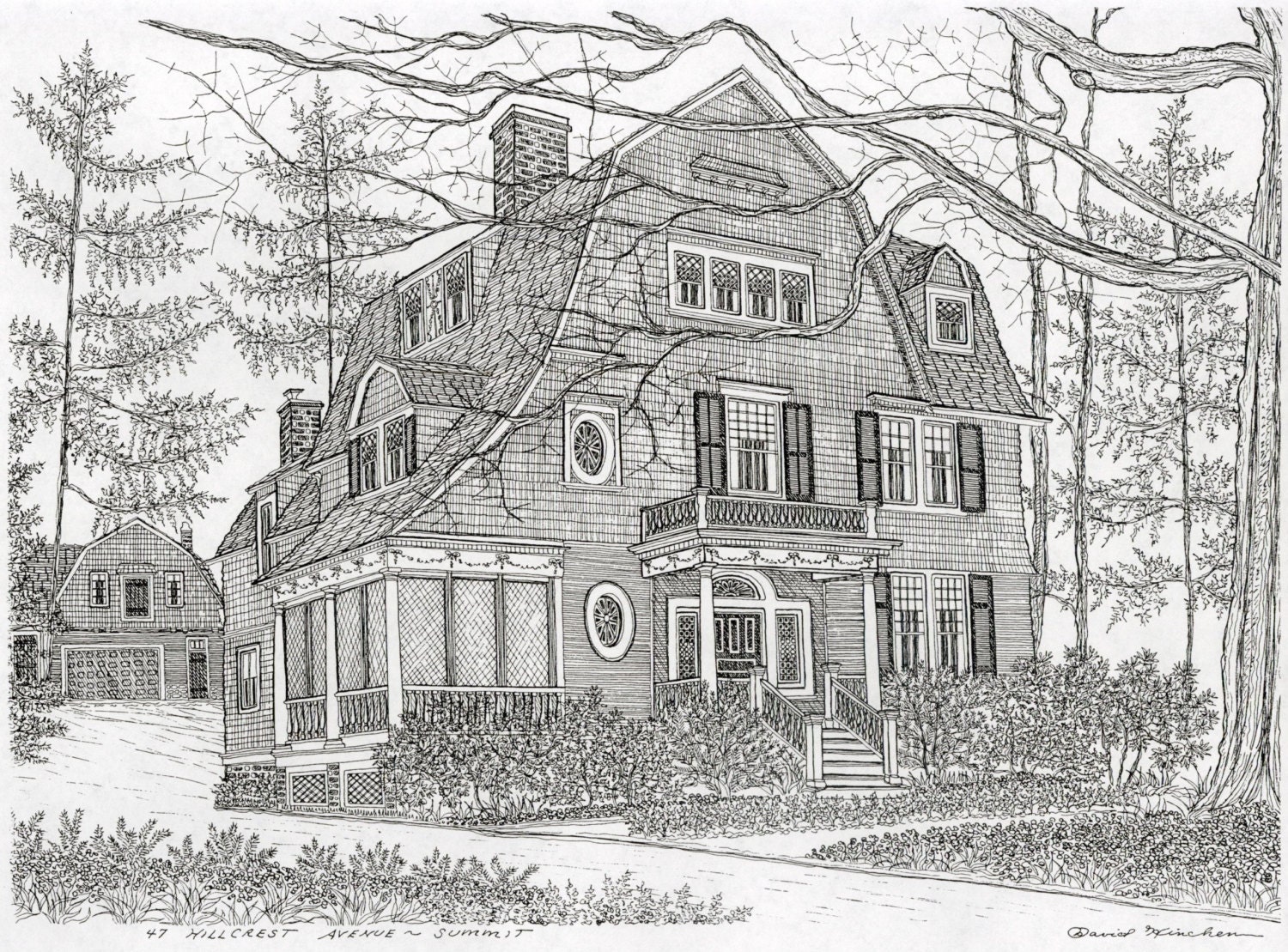Custom Pen and Ink House Portrait (10 X 15) - Etsy