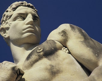 Marble Statue of Roman Athlete - Fine Art Photograph, Rome Italy