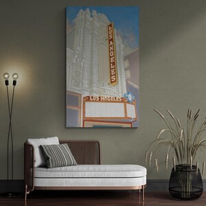 Los Angeles Theatre - Fine Art Canvas Print, Hollywood, Movie Palace, Vintage Cinema, Wall Art, Home Decor, Gift, Architecture, California