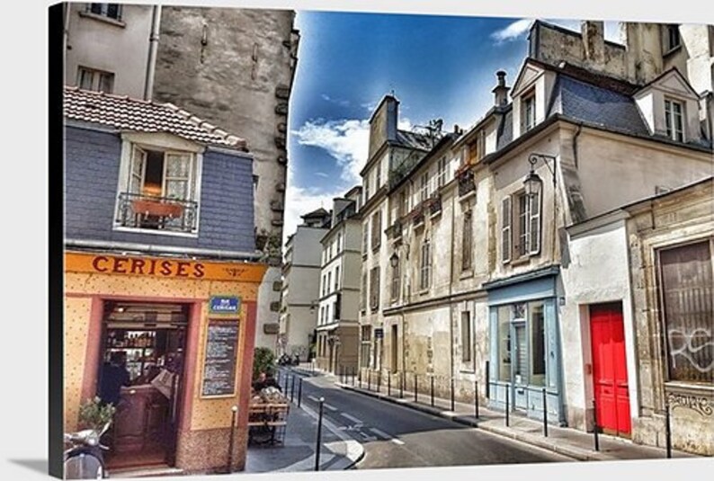 Paris 16 x 20 Fine Art Canvas Print Wall Art Home Decor Le Marais France