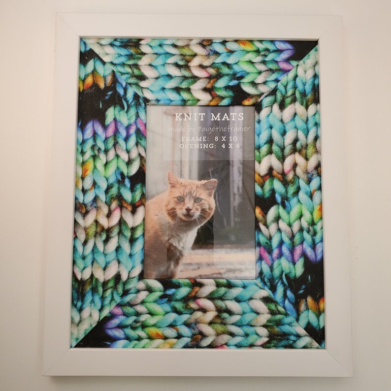 Photo Mat 8x10 4x6 Opening Knitting Inspired Wrapped Etsy
