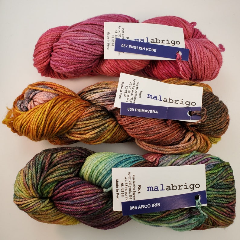 Rios Malabrigo Yarns 4 ply worsted weight yarn Etsy