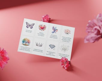 24 Self-Compassion Affirmation Cards – Printable A4 Flashcards | Positive Mindset, Self-Love, & Daily Encouragement