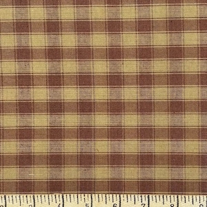 Dunroven House H-94 Brown ~ Wheat Plaid Homespun Fabric ~ You Pick / Primitive / Sewing / Quilting / Home Decor. Projects