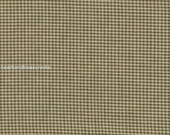 Dunroven House Sage and Wheat Plaid Homespun Fabric, Quilting Sewing Material