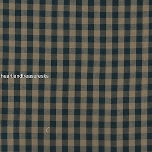Dunroven House H-22 Navy ~ Wheat Checked Homespun  Fabric / You Pick / Primitive / Sewing / Quilting / Home Decor./ Craft Projects