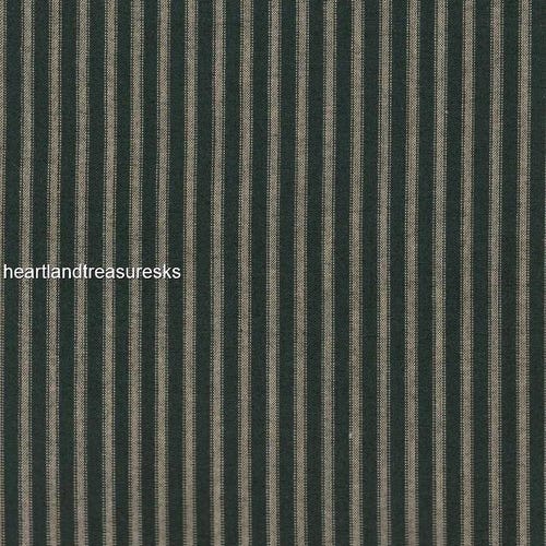 Black and Wheat Striped Homespun Fabric, Primitive Sewing Quilting Material