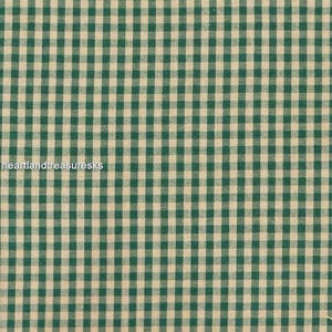 Dunroven House H-404 Homespun Green ~ Wheat Plaid Fabric / You Pick / Primitive / Sewing / Quilting / Home Decor. Projects