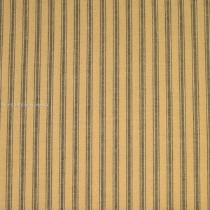 Dunroven House H-76 Homespun Black ~ Mustard Ticking Homespun Fabric / You Pick / Primitive / Sewing / Quilting / Home Decor