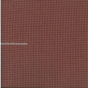 Dunroven House H-33 Country Red ~ Wheat Plaid Homespun Fabric / Primitive / Sewing / Quilting / Home Decor / Craft Projects
