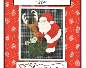 Santa's Sack Christmas Kitchen Dish Towel ~ Sewing Applique Quilt Pattern