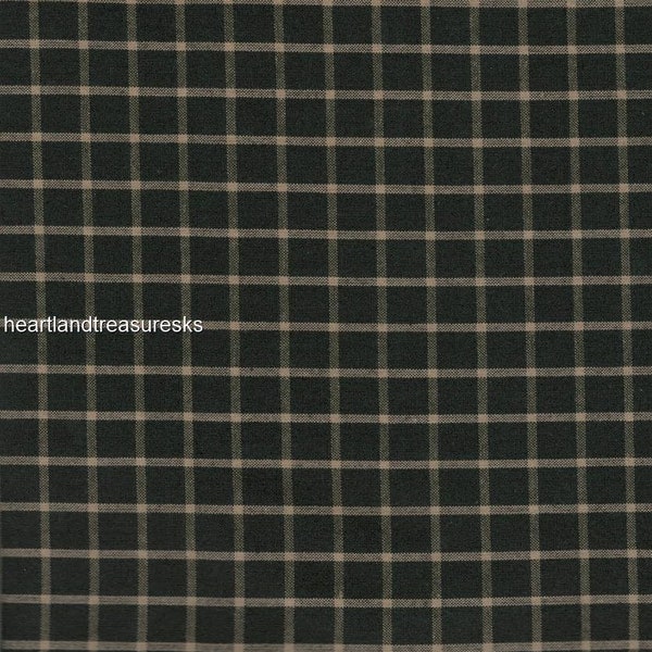 Dunroven House H-50 Black w/ Wheat Stripe Homespun Fabric / You Pick / Primitive / Sewing / Quilting / Home Decor Projects  / Craft Projects