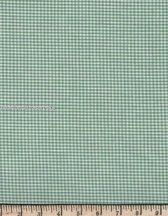 Dunroven House H-4203 Homespun Fabric Light Blue ~ Cream Small Plaid ~ You Pick