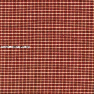 Dunroven House H-352 Country Red ~ Wheat ~ Navy Plaid Homespun Fabric / You Pick / Primitive / Sewing / Quilting / Home Decor. Projects