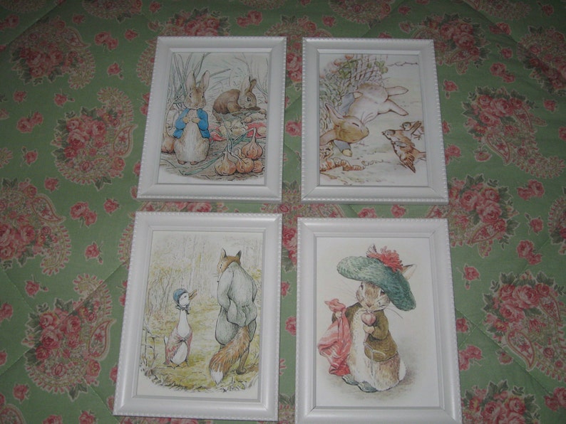 Peter Rabbit and Friends by Beatrix Potter 5 x 7 Framed Prints image 2