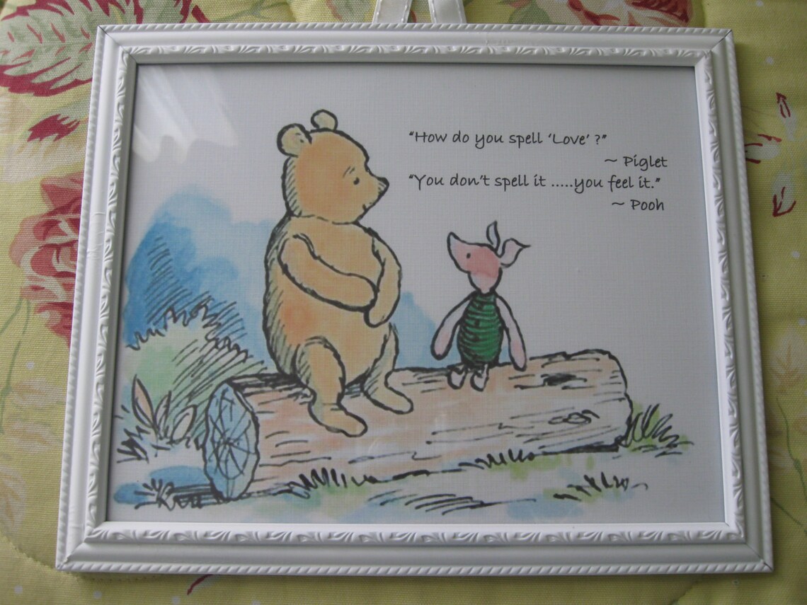 Set of Classic Winnie the Pooh Prints Framed in 5x7 in Color - Etsy
