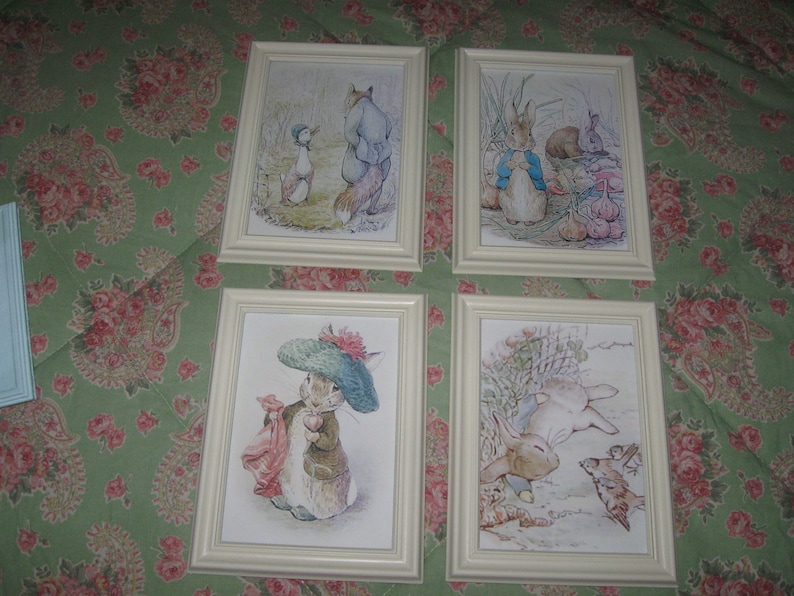 Peter Rabbit and Friends by Beatrix Potter 5 x 7 Framed Prints image 1