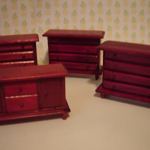 Playscale Doll furniture dressersfor 6-12 imch dolls