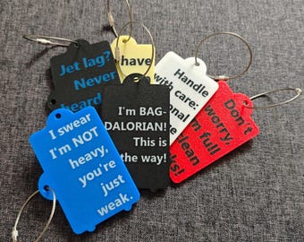 Personalized Funny 3D Printed Luggage Tags – Travel Bag Tags With