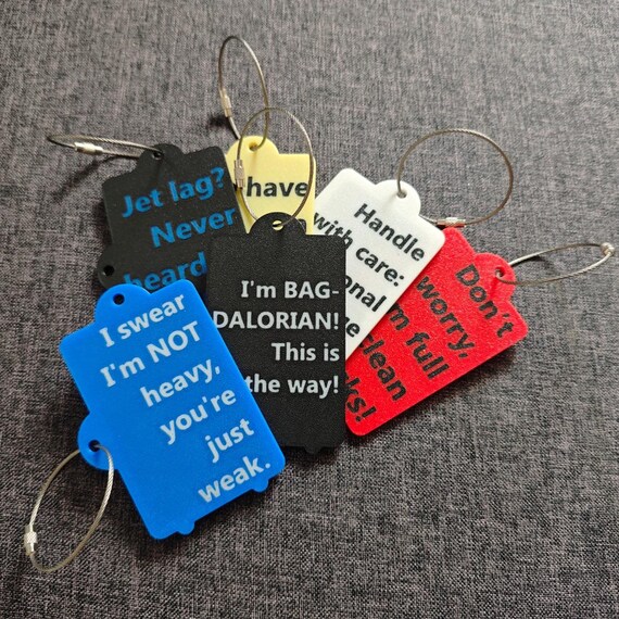 Personalized Funny 3D Printed Luggage Tags – Travel Bag Tags With
