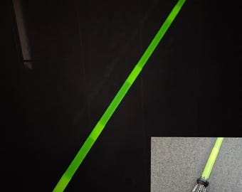 Rey’s Lightsaber Replica | 3D Printed Star Wars Saber with Extendable Yellow Blade & Glow-in-the-Dark Option | Jedi Cosplay Prop