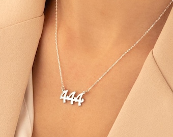 Lucky Angel-nummerketting | Aangepaste engelnummerketting, ketting 111 222 333 444 555 666 777 888 999, ketting geluksdatum, cadeau voor haar