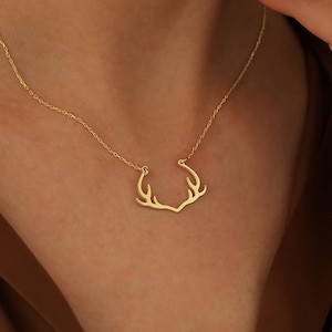 Collar porta anillos con astas de ciervo / Collar porta anillos de boda, colgante para guardar anillos de compromiso, regalo para médicos y enfermeras, collar para uso diario