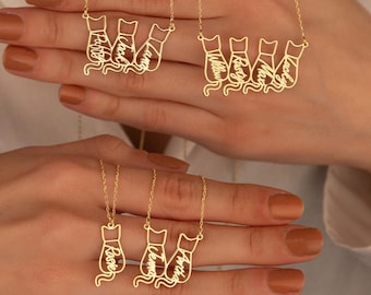 Collar con nombre de gato personalizado / Collar con nombre de gato, regalos conmemorativos para mascotas, regalo para amantes de los gatos, collar de gato personalizado, joyería con nombre de gato personalizada