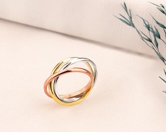Mixed Fidget Spinner Rings | Interlocking Spinner Fidget Rings, Popular Trending Fidget Jewelry, Handmade Fidget Rings, Gift for Her and Him