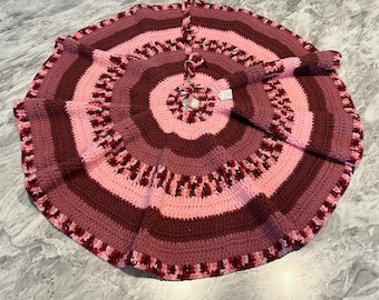 Rosa gestreifter Weihnachtsbaum-Rock