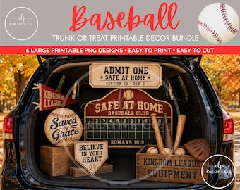 Baseball-Deko-Set für das Halloween-Fest (zum Ausdrucken), digitaler Download für das Herbstfest der christlichen Kirche
