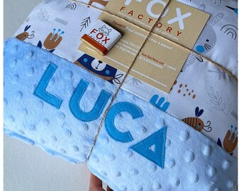 Custom Name Pillow for Kids - Perfect Gift Idea, Personalization - Animal Print - Personalized Boys Cushion - 100% Cotton