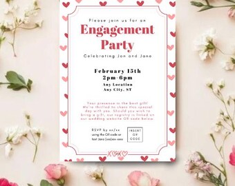 Plantilla de Canva para invitación a fiesta de San Valentín