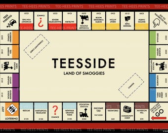 Teesside Monopoly Board - Land of Smoggies!!