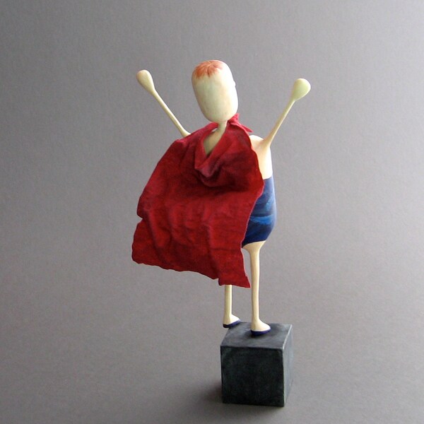 A Art - Super Guy - Schutz der Welt - kleine Skulptur - Handarbeit - Unikate-Held