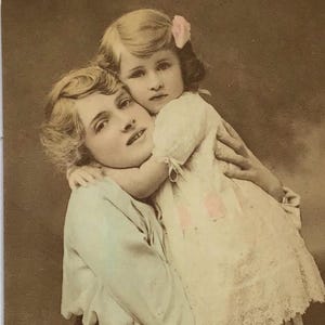 Antique Postcard – Gladys Cooper With Child, Hand Tinted Photo, Edwardian Actress