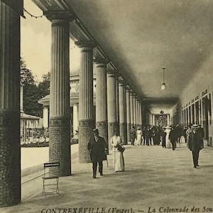 Antique Postcard - Contrexéville France, Colonnade des Sources, Vosges Spa Town