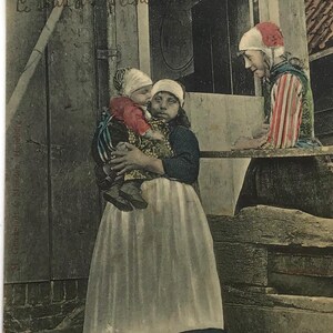 Postal antigua – Original desgastada y desgastada – Papel vintage efímero con defectos