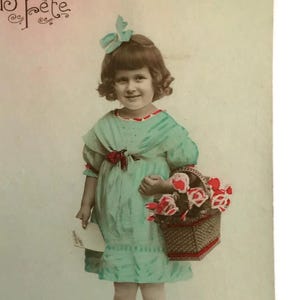 Carte postale vintage vieillie - Défectueuse, décolorée et pleine de charme - Ancienne pièce éphémère européenne