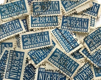 Notopfer Berlin Tax Stamps, Vintage German (Set of 10, 1948–1956)