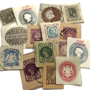 Ritagli di carta postale vintage – Mix globale – Set di 15