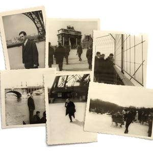 Vintage 1966 Paris Travel Photographs – Black & White Ephemera – Authentic French Photo Collection