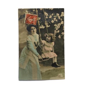 Cartolina d'epoca – Originale imperfetto per diario, posta ordinaria, lavori di carta – Autentico effimero invecchiato