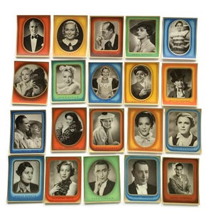 Cartes postales pour cigarettes Star de cinéma vintage des années 30 – Lot de 20