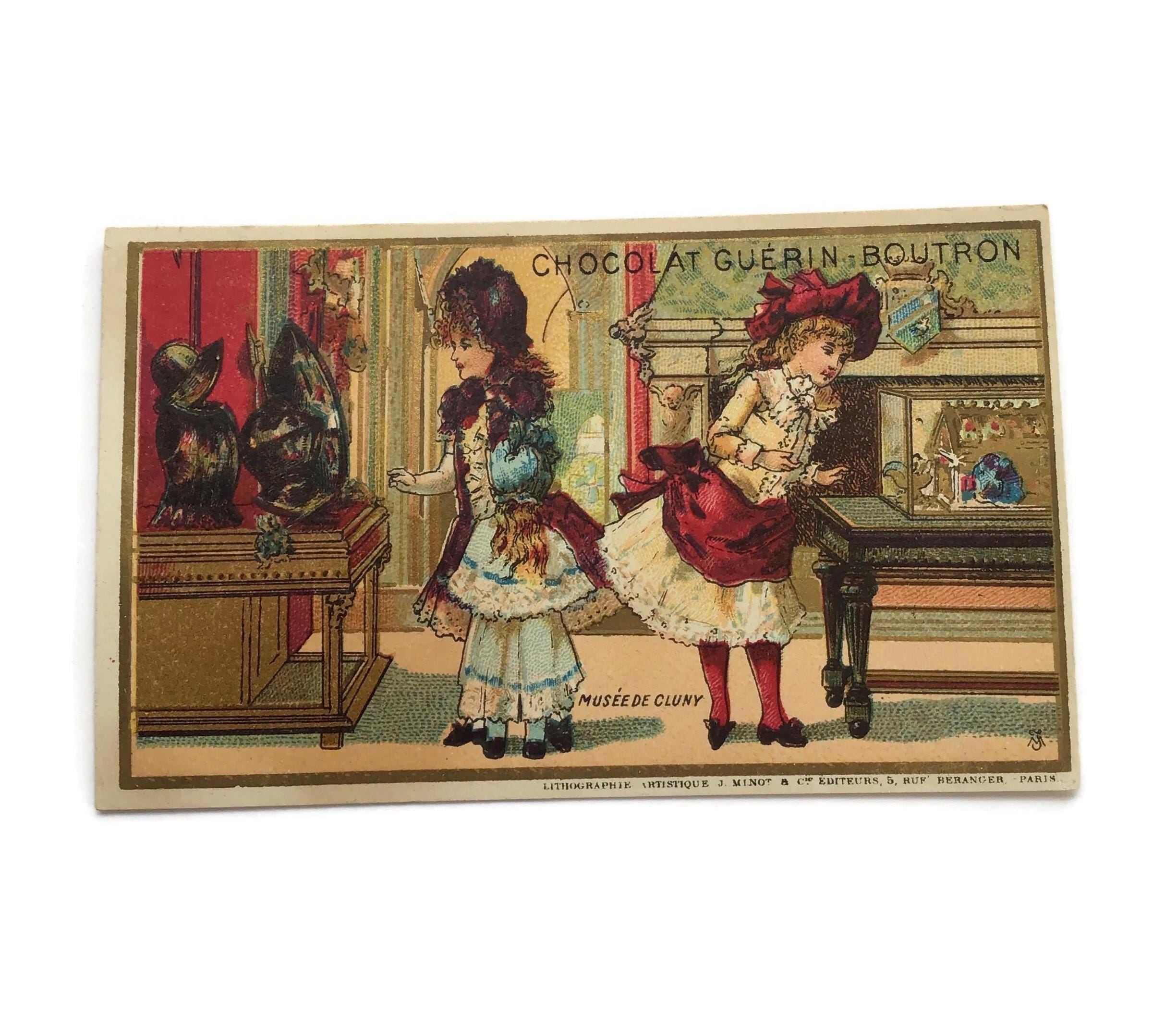 アンティーク　フランス　クロモス　8枚セット　Guerin Boutron Guérin Boutron - Etsy