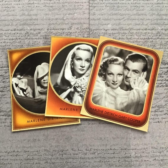 Marlene Dietrich Cigarette Cards: 1930s German Ephemera