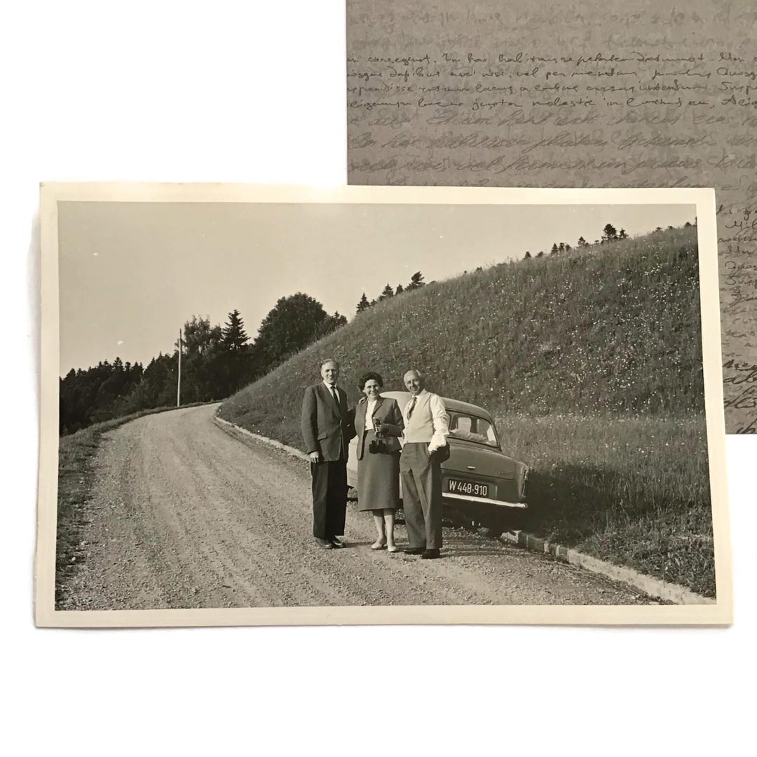 Vintage Black & White Photo: Classic 1950s Road Trip (unused) - Etsy
