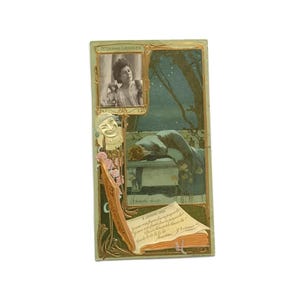 Carte vintage française – Jeanne Granier pour Lefèvre-Utile, éphémère théâtre Belle Époque